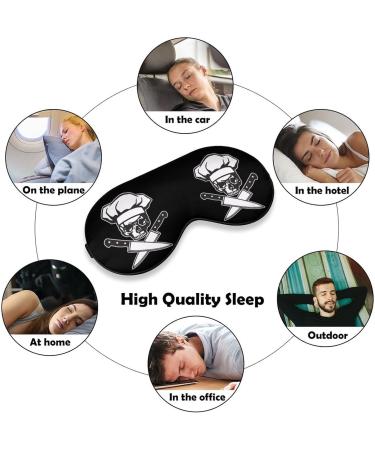 Skull Chef Sleep Mask - Adjustable Strap Eye Cover for Sleeping, Blocking Light - Men's and Women's Night Travel Blindfold - Buy Online on GoSupps.com