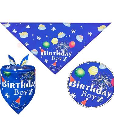 Dog Birthday Bandana Hat Set | Party Supplies for Small & Medium Dogs | Cute Blue Scarf for Puppy Celebrations - Buy Online on GoSupps.com