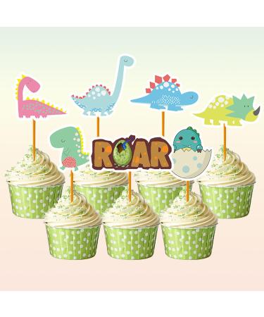 13 Pcs Dinosaurs Cupcake Toppers for Kids Dinosaur Party and Birthday Party Decorations