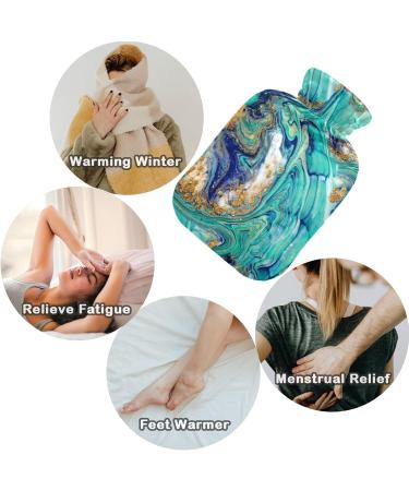 NAANLE Hot Water Bottle with Stone Marble Cover | 1L Heat Bottle for Back Pain Relief & Cold Therapy | Perfect Hand & Foot Warmer - Buy Online on GoSupps.com
