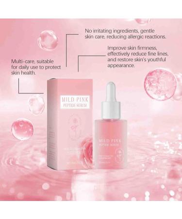Rose Pink Peptide Serum Pink Glow Serum Peptide Whitening Serum Niacinadmie Serum Hydrating & Moisturizing & Firming Uneven Skin Tone Pore Care Korean Skincare (1) - Buy Online on GoSupps.com