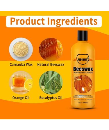 PIPIHUA Beeswax Furniture Polish & Conditioner | 16.23 Fl Oz - Natural Wood Seasoning & Cleaner for Timeless Shine - Buy Online on GoSupps.com