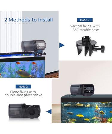 Programmable Automatic Fish Feeder for Aquarium - Timer Dispenser for Turtle & Fish Tank - 200ml Moisture-Proof Design - Buy Online on GoSupps.com