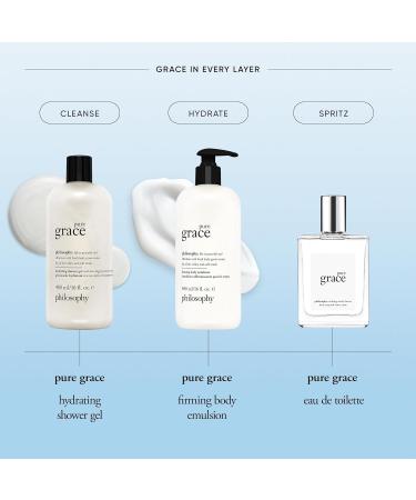 philosophy pure grace hydrating bath & shower gel - efficiently cleanses soothes & comforts dry skin - vegan & cruelty free formula - Buy Online on GoSupps.com