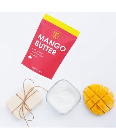 Mango Butter (1lb | 454g) Premium Quality Unrefined Ivory Moisturizer| Packed in Canada| Great For Hair Skin and DIY| Use Alone Or In Lip Balms Lotions Soap and More| By Amriel Co.  - Buy Online on GoSupps.com