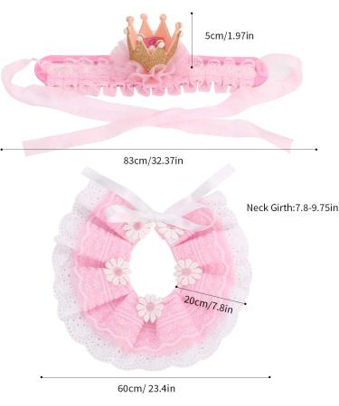 Legendog Princess Cat Bandana & Crown Costume Set for Birthday Parties - Pink - Buy Online on GoSupps.com