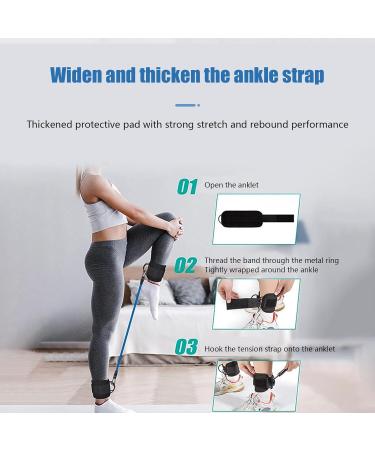 Buy Adjustable Ankle Resistance Band Set - Portable Leg Exercise Bands for Strength Training & Travel - Buy Online on GoSupps.com