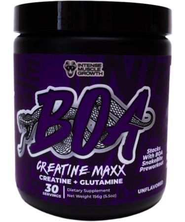 BOA Creatine MAXX Creatine + Glutamine - Creatine Supplement with L-Glutamine for Improved Performance Faster Recovery Increased Strength Enhanced Energy Reduce Fatigue - Unflavored (30 SERVINGS) - Buy Online on GoSupps.com