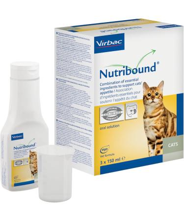 Virbac Nutribound Appetizing Oral Solution for Cats 3 Bottles X 150 Ml - Buy Online on GoSupps.com