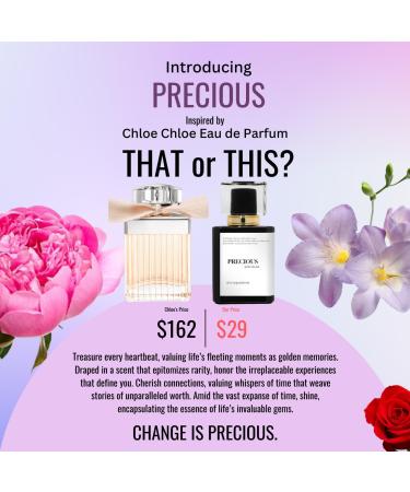 PRECIOUS | Inspired by Chloe CHLOE EAU DE PARFUM | Pheromone Perfume for Women | Extrait De Parfum | Long Lasting Dupe Clone Essential Oils Fragrance | Perfume De Mujer | (100 ml / 3.4 Fl Oz) 3.4 Fl Oz (Pack of 1) - Buy Online on GoSupps.com