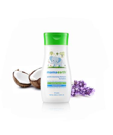 MAMAEARTH Gentle Cleansing Hair Shampoo for Babies | Hypoallergenic & Tear-Free Coconut Formula | 6.76 Fl Oz | Best Baby Shampoo for Delicate Scalp - Buy Online on GoSupps.com