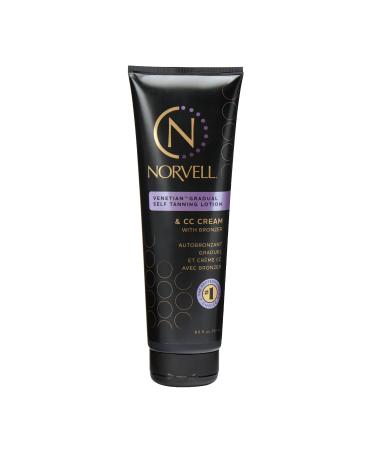 Norvell Venetian Sunless Self Tanner Gradual Color Extender Moisturizing Lotion 8.5 fl.oz - Self Tanning Cream with Violet and Brown Tone Instant Bronzers Fake Tan Self Tan Lotion