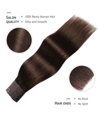 Hair Extensions One Piece Clip in Hair Fish Line Hair Extensions Human Hair Dark Brown Color #2 Clips Real Natural Brazilian Hair Apply Invisible Wire 16-26 Inch Natural Human Hair(18 inches) - Buy Online on GoSupps.com