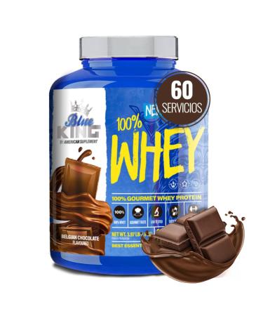 AS American Supplement | Whey Blueking Protein | Bodybuilding Protein | Whey Protein | Increases Muscle Mass and Strength | 1.8 kg | Avoid Catabolism | Contains Creatine | Chocolate