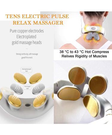 Cordless Neck Massager with Heat for Pain Relief - 4 Pads, 4 Modes, 10 Levels - Portable Deep Tissue Trigger Point Therapy - Buy Online on GoSupps.com
