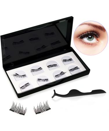 No Glue Magnetic Eyelashes Magnetic Lashes Natural Look 0.2mm Ultra Thin Magnet Lightweight & Easy to Wear Reusable Lashes Extensions