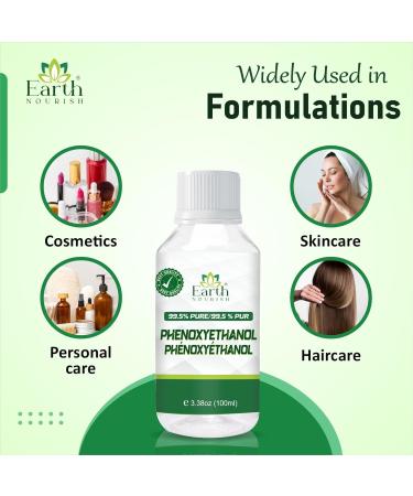 Earth Nourish Phenoxyethanol 3.38 Fl Oz / 100ml Cosmetic Grade Preservative for DIY Skincare Haircare & Personal Care Formulations - Buy Online on GoSupps.com