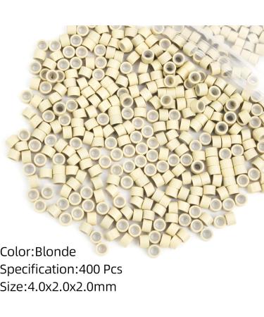 Vlasy 400 Pcs Silicone Micro Rings for I Tip Hair Extensions 4mm Micro Nano Beads Micro Links Hair Beads (Blonde) Micro-4mm-400Pcs Blonde - Buy Online on GoSupps.com
