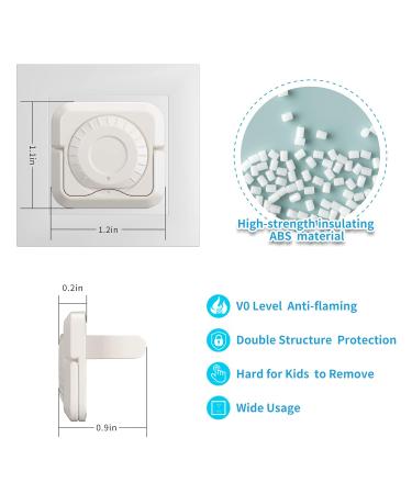 45-Pack Outlet Covers Baby Proofing Socket Protectors with Improved Double Structure Design&Handle Safety Plug Covers for Electrical Outlets to Prevent Toddlers Child Pets from Electrical Hazard white 45pcs - Buy Online on GoSupps.com