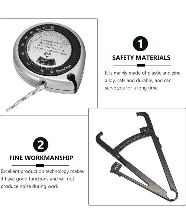 Hemoton Body Fat Calipers with Measuring Tape Precision Skin Fold Caliper for Men & Women | Weight Control Device (2 Pieces) - Buy Online on GoSupps.com