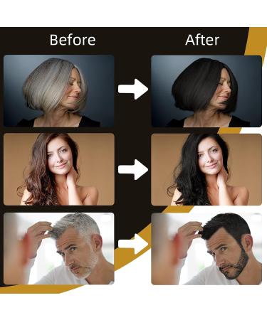 FONDIIA Herbal Brown Hair Color Shampoo 500ML - Instant 3-in-1 Hair Dye for Natural Gray, Brown, and Black Hair Coloring - 15-Minute Refreshing Formula - Buy Online on GoSupps.com