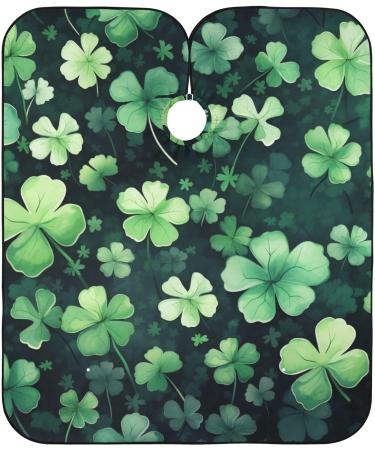 Waterproof Barber Cape - Clover Green & Cheetah Haircut Bib for Men & Women | Durable & Stylish Hair Cutting Cape - Buy Online on GoSupps.com