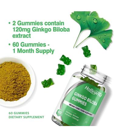 Organic Ginkgo Biloba 120mg Gummies | Brain Boost & Blood Circulation | Vegan & Non-GMO | 120 Chewables - Buy Online on GoSupps.com
