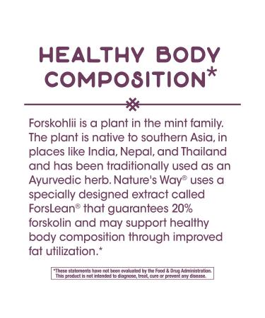 Nature's Way Forskohlii ForsLean 20% Forskolin - 125mg, 60 Count - Natural Weight Loss Supplement - Buy Online on GoSupps.com
