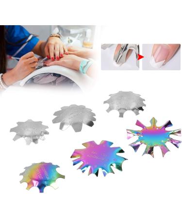 6-Piece Stainless Steel French Nail Art Edge Trimmer Set | Colorful DIY Nail Templates & Supplies for Perfect Lines - Buy Online on GoSupps.com