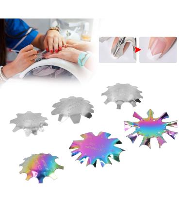 Colorful French Nail Template Set | 6 Stainless Steel Nail Art Trimmers | DIY Nail Supplies & Accessories for Perfect Manicures - Buy Online on GoSupps.com