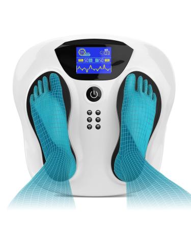 The new Creliver Medic Pro circuit stimulator for feet and legs acts against fatigue and pain in legs and feet improves blood circulation and reduces cramps white