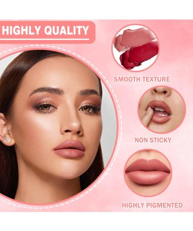 IONSGAKO 3PCS Matte Nude Lipstick Set C - Long Lasting Waterproof Lip Gloss for Women | Non-Drying, Non-Fading Formula - Buy Online on GoSupps.com