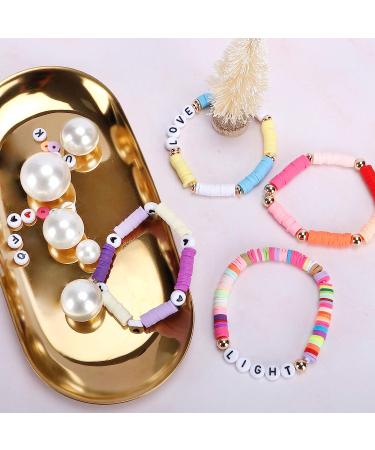 6000pcs 24 Colors Clay Beads Bracelet Making Kit for Girls 8-12 | Letter Beads & Polymer Heishi Beads for Jewelry Making | Ideal Preppy Christmas Crafts Gift - Buy Online on GoSupps.com
