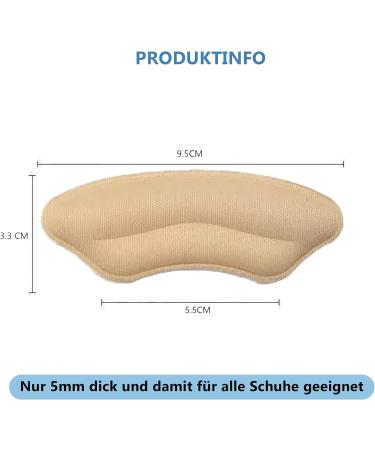 Premium 3M Glue Heel Cushions - 6 Pack Anti-Slip Pads for Comfort & Protection | Soft Heel Pillows for Men & Women - Ideal for Large Shoes Blisters & Heel Spur - Buy Online on GoSupps.com