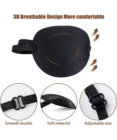 dadop Eye Patches for Adults and Kids Lazy Eye Patch for Left or Right Eye Soft and Adjustable One Eye Cover for Pirate or Cosplay (Classic) - Buy Online on GoSupps.com