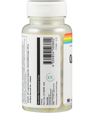 Buy Solaray Quercetin 500mg Capsules | 90 Vegan Gluten-Free Supplements | Boost Vitamin C Absorption | Lab Tested & Non-GMO - Buy Online on GoSupps.com