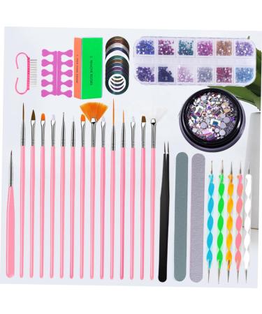 Housoutil 1 Set Nail Art Brush Nail Rhinestone Manicure Pedicure Kit Nail Painting Tools Nail Art Pen Manicure Kit Nail Dotting Pen Nail Polish Kit Nails Rhinestones Nail File Painted 20X2X1CM As Shown - Buy Online on GoSupps.com