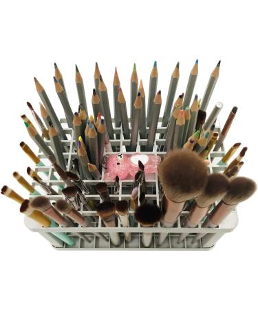 Pen Holder for Desk Rectangle 72 Holes Plastic Makeup & Painting Brush Holders Crate Organizer for Pencil  Paintbrush  Cosmetic Brushes Grey R Grey - Buy Online on GoSupps.com