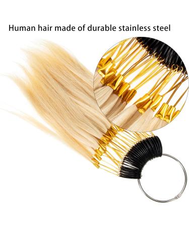 Lurrose 1 Set Hair Color Light Brown Hair Samples Natural Remy Human Hair Human Hair Color Rings Hair Extensions Human Hair Ring Hair Testing Color Chip Stainless Steel Color Test - Buy Online on GoSupps.com