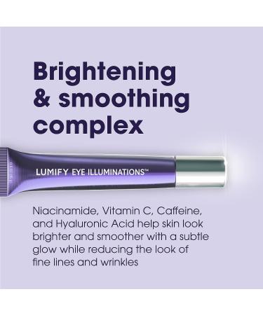 LUMIFY Eye Illuminations Brightening Eye Cream - Vitamin C, Caffeine, Niacinamide & Hyaluronic Acid - 15g Clinically Proven Formula for Smoother, Glowing Skin - Buy Online on GoSupps.com