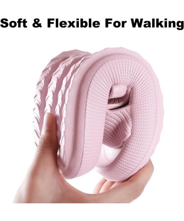 Monerffi Women's Vintage Open Toe Sandals - Anti-Slip Breathable Lightweight Beach Slippers - EU Size 44/45 Pink - Buy Online on GoSupps.com