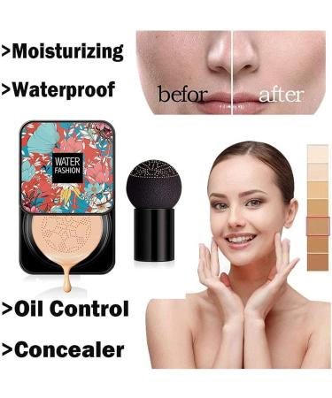 PICKX Mushroom Head Air Cushion CC Cream Concealer Full Coverage Foundation Moisturizing Concealer Makeup Base Lasting Brightening Liquid Foundation for All Skin Even Skin Tone (A-2PC) 1 g (Pack of 1) A-2PC - Buy Online on GoSupps.com