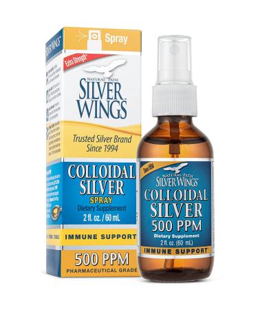 Colloidal Silver 500 PPM Natural Path Silver Wings 2 fl oz Spray