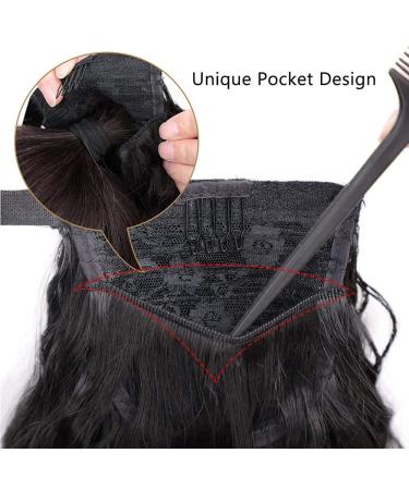 SEGO 50cm Hairpiece Braid Ponytail Clip-In Extension Corn Wavy Curly Synthetic Hair 1# Black | International Shipping Available - Buy Online on GoSupps.com