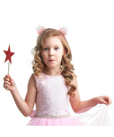 Bestoyard 2Pcs Diamond Crown Hair Pin Princess Flower Mesh Hair Clips - Pink Rhinestone Crystal Tiara Barrettes for Kids Party Accessory - Buy Online on GoSupps.com