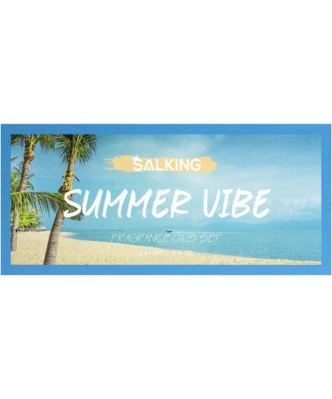 Salking Summer Essential Oils Set - 6x10ml 100% Pure Aromatherapy Fragrance Oils for Diffuser Humidifier & Massage - Coconut Pineapple Watermelon Marine Brizz Mojito Vanilla Ice Cream - Buy Online on GoSupps.com