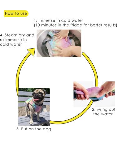 Buy XL Rainbow Dog Cooling Vest | Breathable Cooling Coat for All Dog Sizes - Adjustable Mesh Design - Buy Online on GoSupps.com