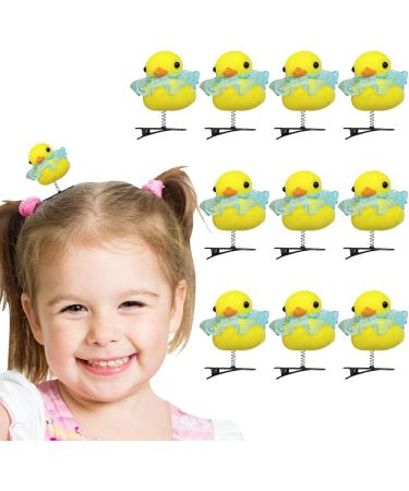 Easter Duck Hairpin - Little Yellow Duck Hairpin | Cartoon Plush Hairpin Set 10 | Soft Animal Hair Clips Hair Pins Fun Hair Accessories for Kids Cute Yellow Duck Hair Clips for Kids Women B - Buy Online on GoSupps.com