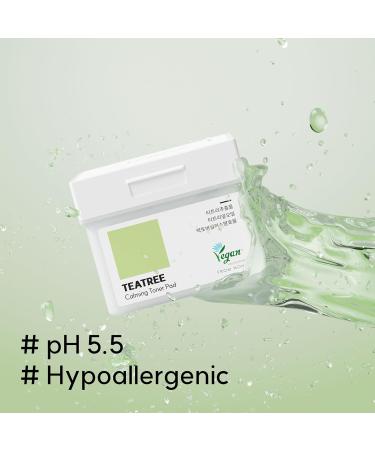 Teatree Calming Toner Pads | Vegan Acne Treatment | 120 Soothing Face Gauze Pads for Sensitive Skin - Buy Online on GoSupps.com