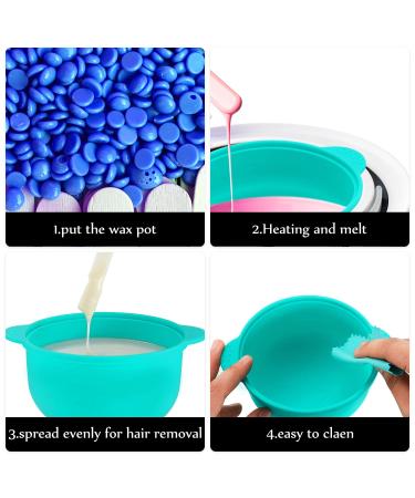 3-Piece Wax Pot Replacement Set - Removable Silicone Bowl for 14 oz Wax Warmer - Home Hair Removal Accessory - 500 ml Capacity - Buy Online on GoSupps.com